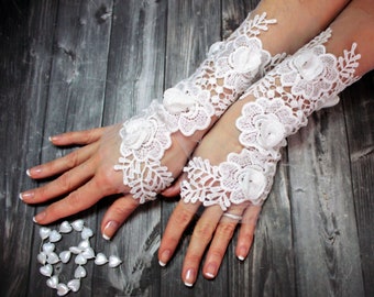 White Wedding Glove Lace Gloves Fingerless Glove Wedding Gown Unique Bridal Glove Wedding Bride Bridal Gloves Gift For Bride