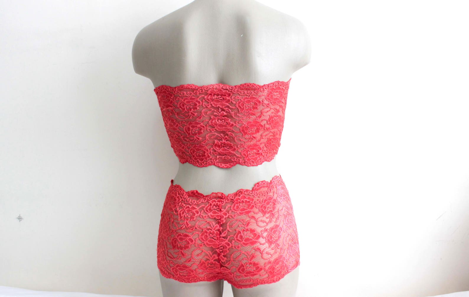 Red Lace Lingerie Set Red Lace Underwear Cute Sexy Lingerie Etsy