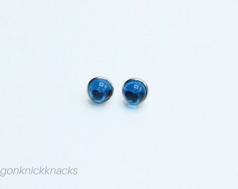 Simple Studs: Crystal Blue