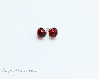 Simple Studs: Crystal Red