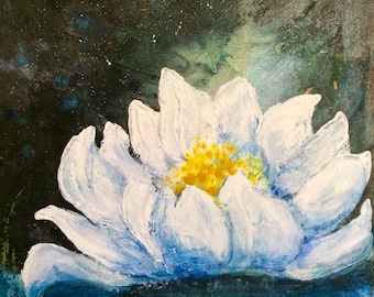 Greetings card printed from original painting by Artist AngelaHaigHarrison 6”x 6” square.