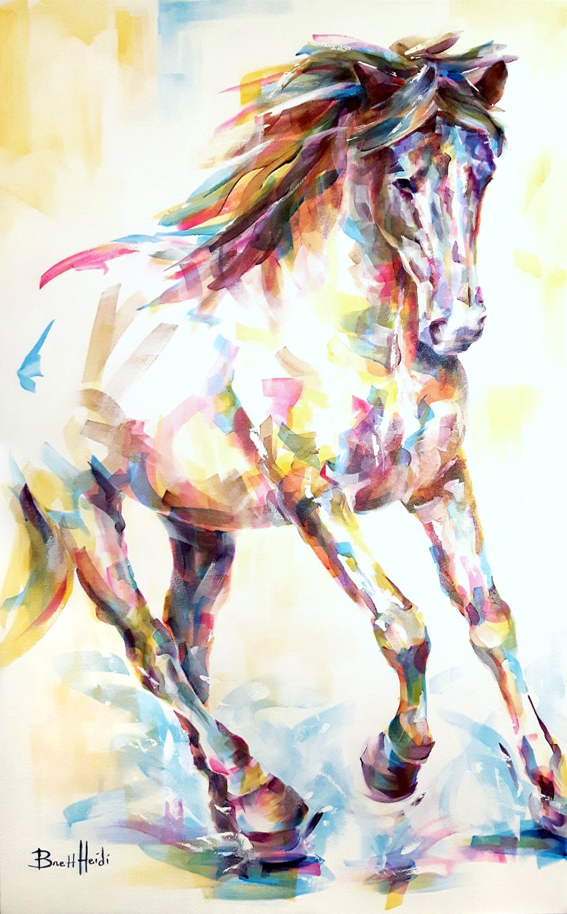 PRINT Colourful Horse Print Colourful Horse Art Horse Art | Etsy