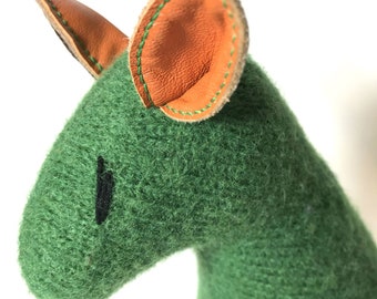 REPURPOSED MATERIALIEN gefüllte Tier / "WOOLIES" handgemachte Recycling Filz Spielzeug / Upcycled gefilzt Wolle ein-von-a-Kind Plüsch Puppe