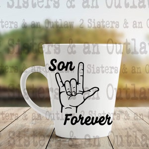 Hijo Te amo para siempre Svg. Día de los Padres Svg. Papá Svg. Diversión. padre. A asl. SVG de lenguaje de señas americano. JPG. PNG. Descarga digital. Desgarrado.