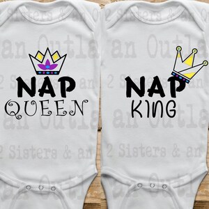 Nap King Svg. Nap Queen Svg. Baby Onesie Svg. Pasgeboren Svg. Baby Shower Svg. Baby Bib. SVG. Jpg. Png. Digitaal downloaden. Cricut, ik heb je nog niet nodig.