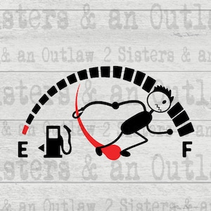 Empty Fuel Sign. Fuel. Empty. Fuel Man. Gas Sign. Gas. Man. Funny. Sarcastic. Fuel sign. SVG. JPG. PNG. Digital Download. Cricut.