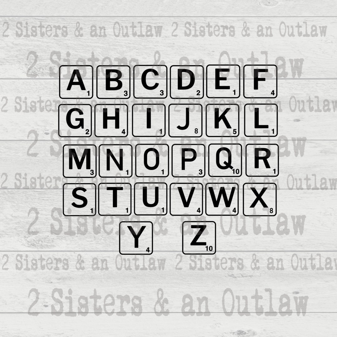 Scrabble Letters Svg. Letter Tiles Svg. SVG Files for Cricut. Svg. JPG ...