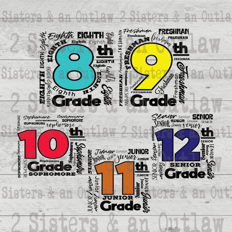 Senior. Junior. Sophomore. Freshman. 1st. 2nd. 3rd. 4th. 5th. Etsy