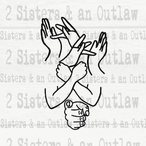 Jesus liebt dich. Bibel. Jesus. Liebt. Du. ASL-Dolmetscher. ASL. Gebärdensprache SVG. Jpg. Png. Digitaler Download. Cricut.