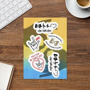 ASL Sticker Sheet. Interpreter. Sticker. American Sign Language