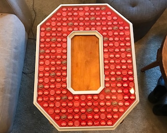 Bottle Cap Art - Ohio State Buckeyes Logo - Block "O" - Smooth Hard Surface - Highly Reviewed