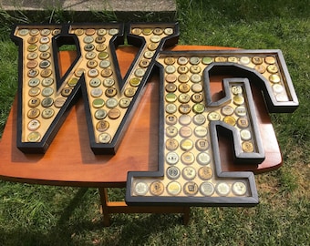 Beer Bottle Cap Art - Wake Forest Demon Deacon WF Logo - Smooth Hard Surface - Highly Reviewed