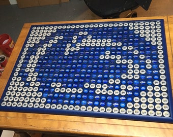 Beer Bottle Cap Art - Penn State Nittany Lions Lion Head Logo - Smooth Hard Surface - Highly Reviewed