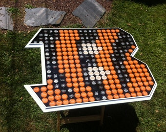 Beer Bottle Cap Art - Cincinnati Bengals "B" Logo - Smooth Hard Surface - Highly Reviewed