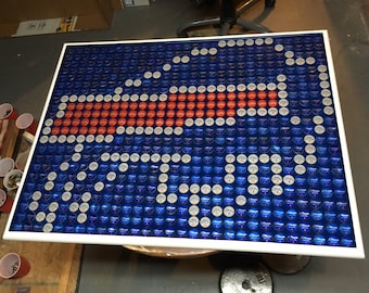 Beer Bottle Cap Art - Buffalo Bills NFL Logo - Smooth Hard Surface - Highly Reviewed