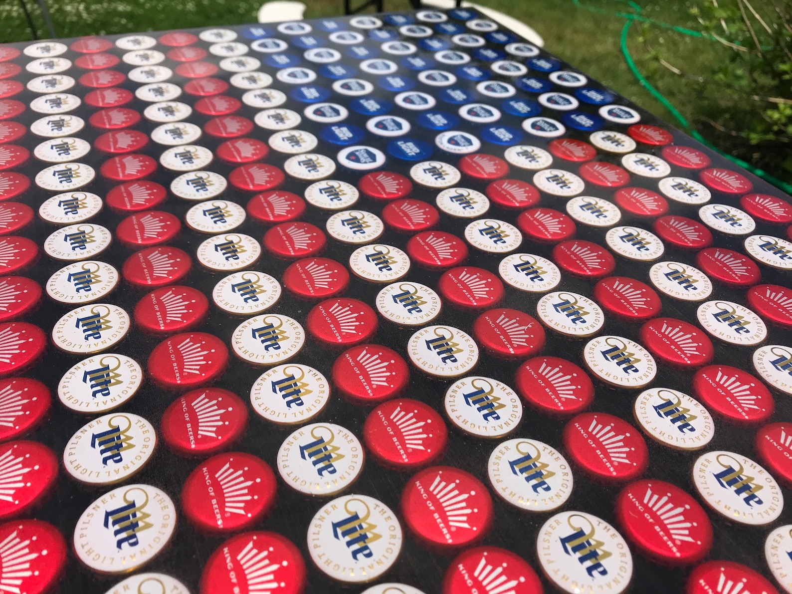Beer Bottle Cap Art American Flag No Trim Highly | Etsy