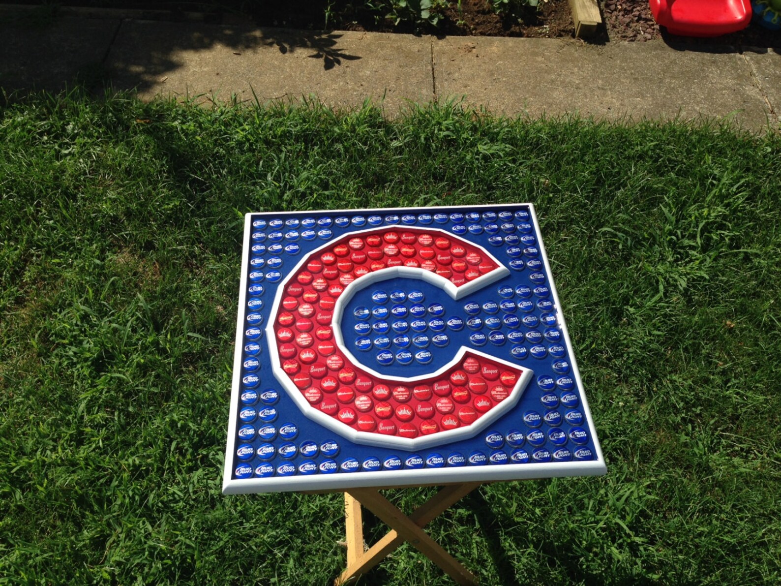 Beer Bottle Cap Art Chicago Cubs c Logo Smooth Etsy