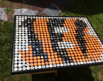 Beer Bottle Cap Art - Cincinnati Bengals "B" Logo - Smooth Hard Surface - Highly Reviewed