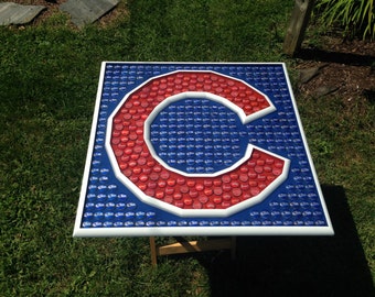 Beer Bottle Cap Art - Chicago Cubs "C" Logo - Smooth Hard Surface - Highly Reviewed