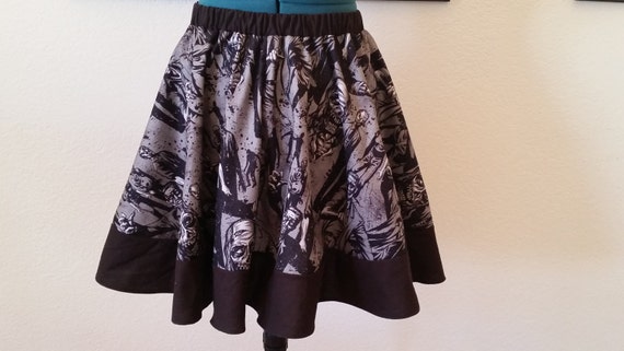 Items similar to Zombie Skirt - Geek Skirt - Nerd Skirt - Comic Book ...
