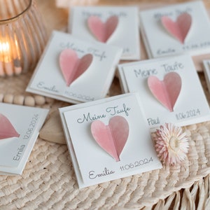 Personalisierte Gastgeschenke zur Taufe mit Blumensamen  -  Hot Summer - Samentütchen Geschenke für Taufgäste