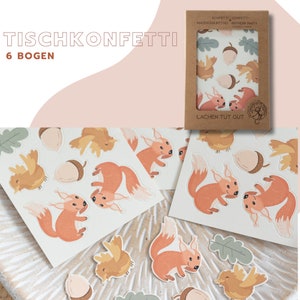 Bosdierendecoratieset servetten, confetti, placemats en banderollen en slinger voor etikettering afbeelding 7