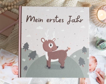 Babybuch zum Eintragen - Babytagebuch - Mein erstes Jahr - Babys erstes Jahr für Junge oder Mädchen