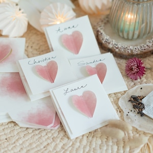 Tischkärtchen - Gastgeschenke mit Blumensamen - zur Hochzeit, Taufe, Konfirmation, Kommunion und Geburtstag - Hot Summer