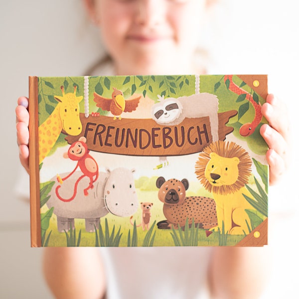 Freundebuch - Meine Kindergarten Freunde - Safari - zum ausfüllen