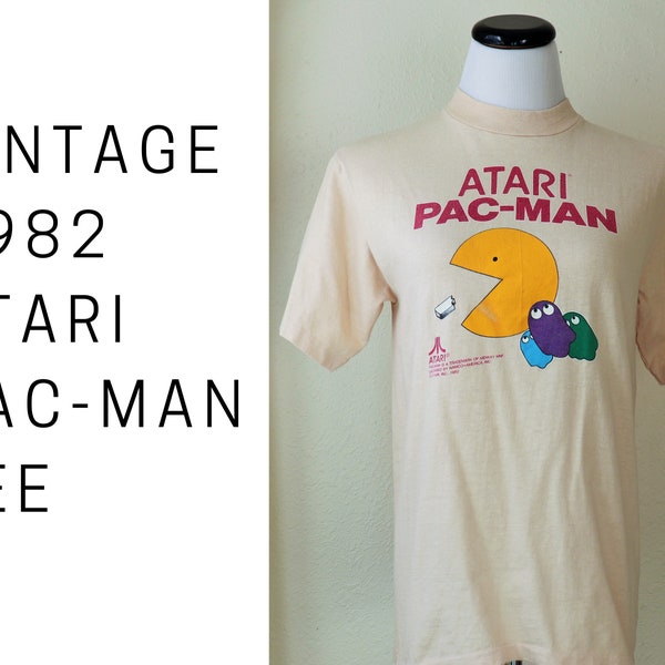 RARE 80s PAC-MAN T Shirt/Fits Close to: S-Med