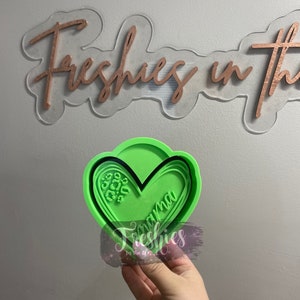 Mama Cheetah Heart Silicone Car Freshie Mold