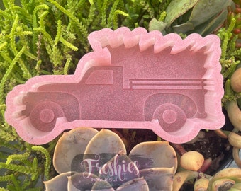 Truck with Tree Silicone Car Freshie Mold