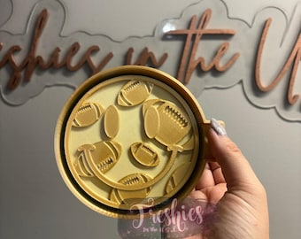 Football Smiley Silicone Car Freshie Mold