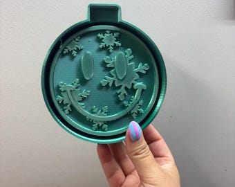 Snowflake Smiley Silicone Car Freshie Mold