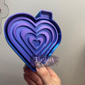 Layered Heart Silicone Car Freshie Mold