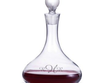 Custom Crystal Mercury Red Wine Decanter By Crystalize-Free Shipping
