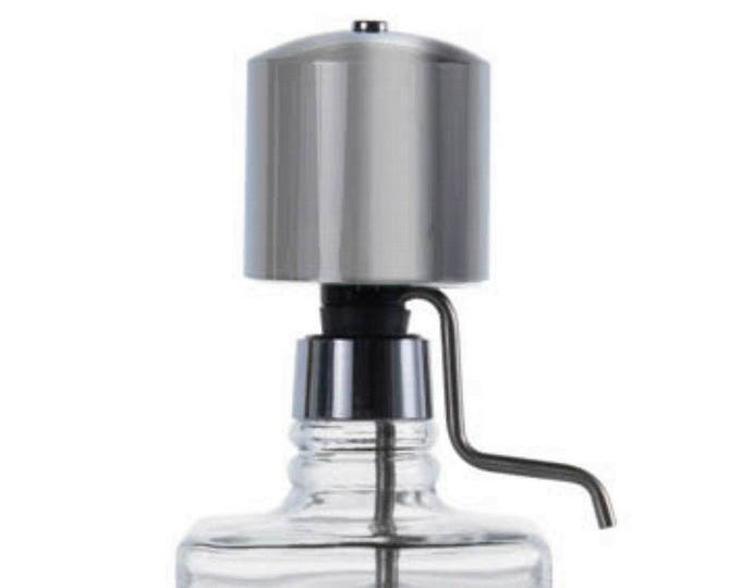 FIVE 1950s 1960s Pump Liquor Decanter MCM Glass Decanter Chrome Pump