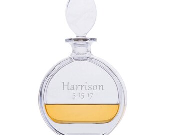 Carafe à liqueur en cristal personnalisée - Motif gravé au jet de sable