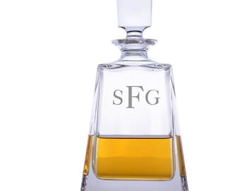 Personalized Engraved Crystal Lincoln Whiskey Decanter