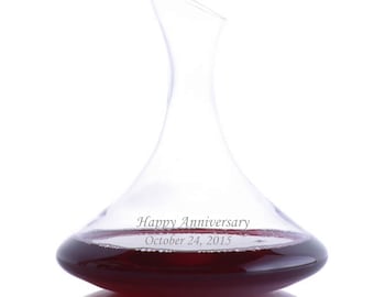 Personalized Engraved Crystal Ultra Magnum Wine Decanter By Ravenscroft-Free Shipping