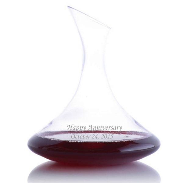 Personalized Engraved Crystal Ultra Magnum Wine Decanter By Ravenscroft-Free Shipping