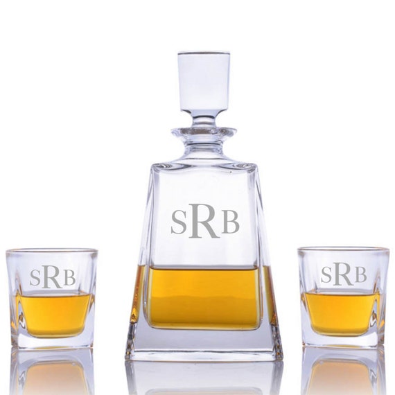 Personalised Engraved Large Crystal Whisky Bohemia Glass Decanter Engraved Gift