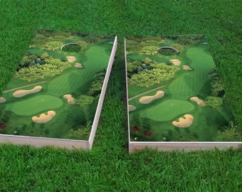 corn bag game aerial view of golf course theme light weight 1x4 regulation size custom cornhole board game set corn hole bag toss cornhole etsy corn bag game aerial view of golf course theme light weight 1x4 regulation size custom cornhole board game set corn hole bag toss cornhole etsy