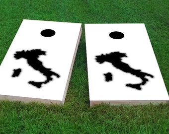 White Nigeria Themed Light Weight Bag Toss Regulation Size Custom Cornhole Board Game Set 1x4 Corn Hole