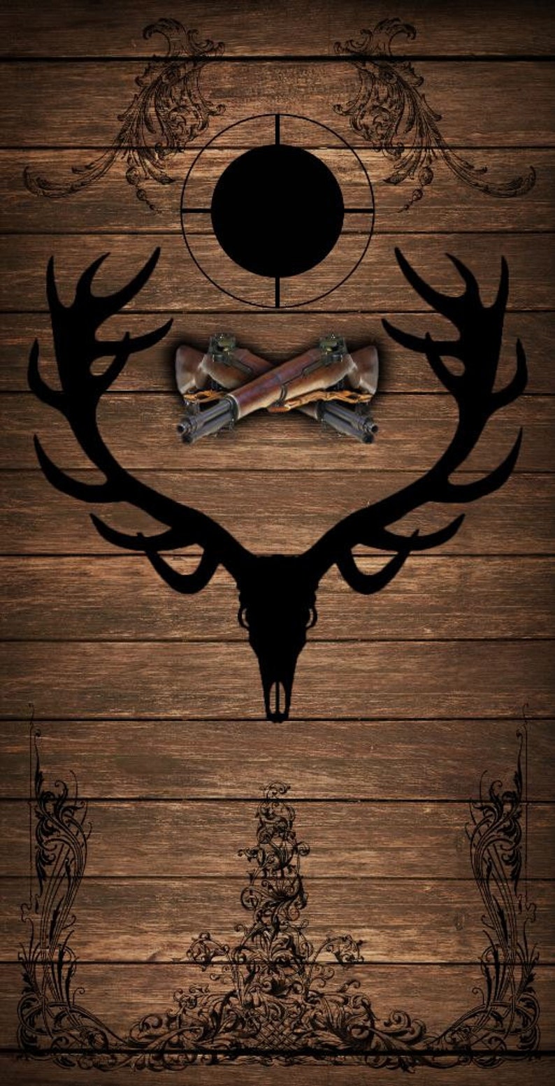 Elk Hunters Themed Cornhole Board Prints / Wraps Corn Hole Etsy