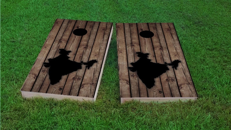 White Nigeria Themed Light Weight Bag Toss Regulation Size Custom Cornhole Board Game Set 1x4 Corn Hole