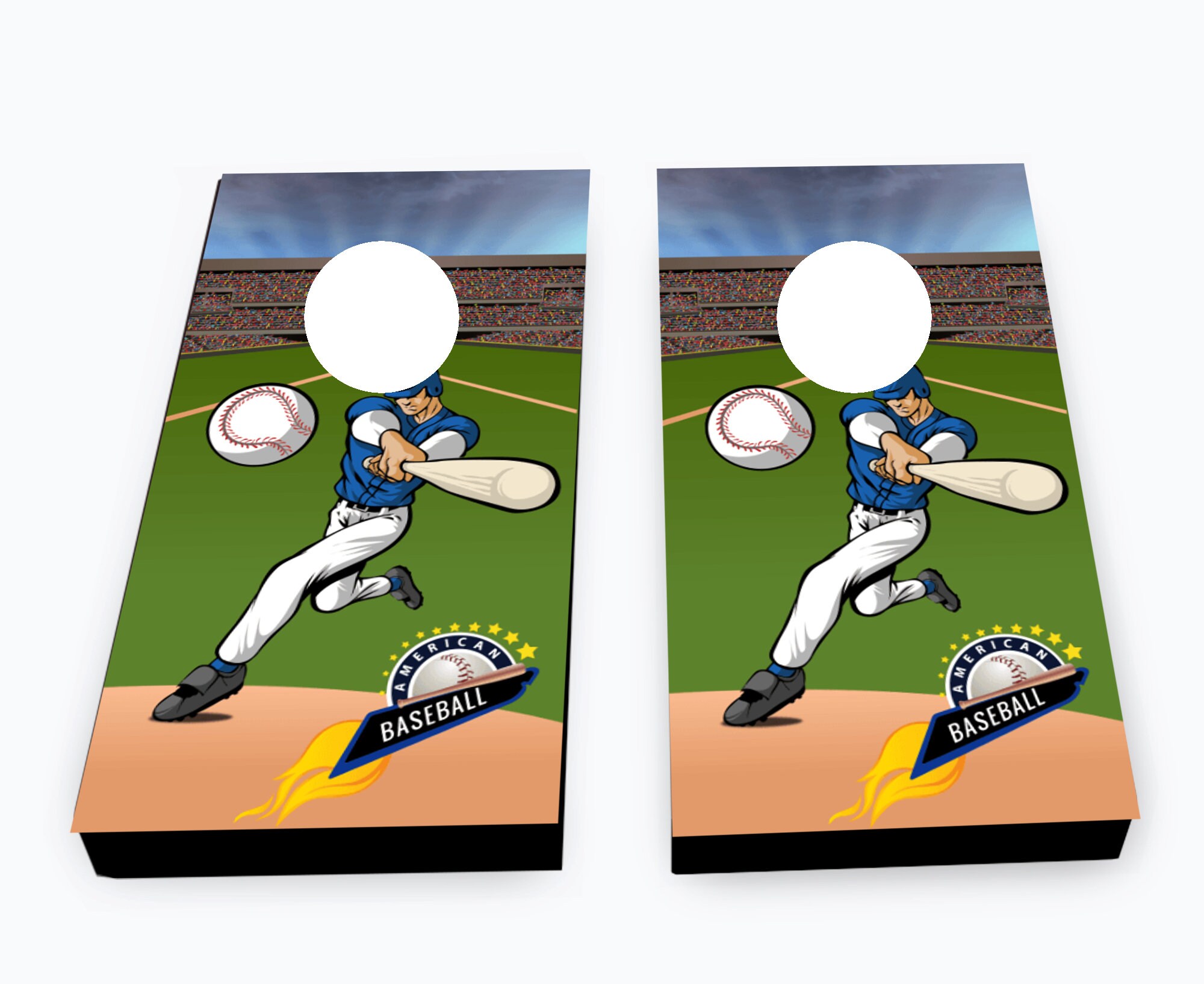 Baseball Bases Themed Custom JR Size Custom Cornhole Boards Etsy