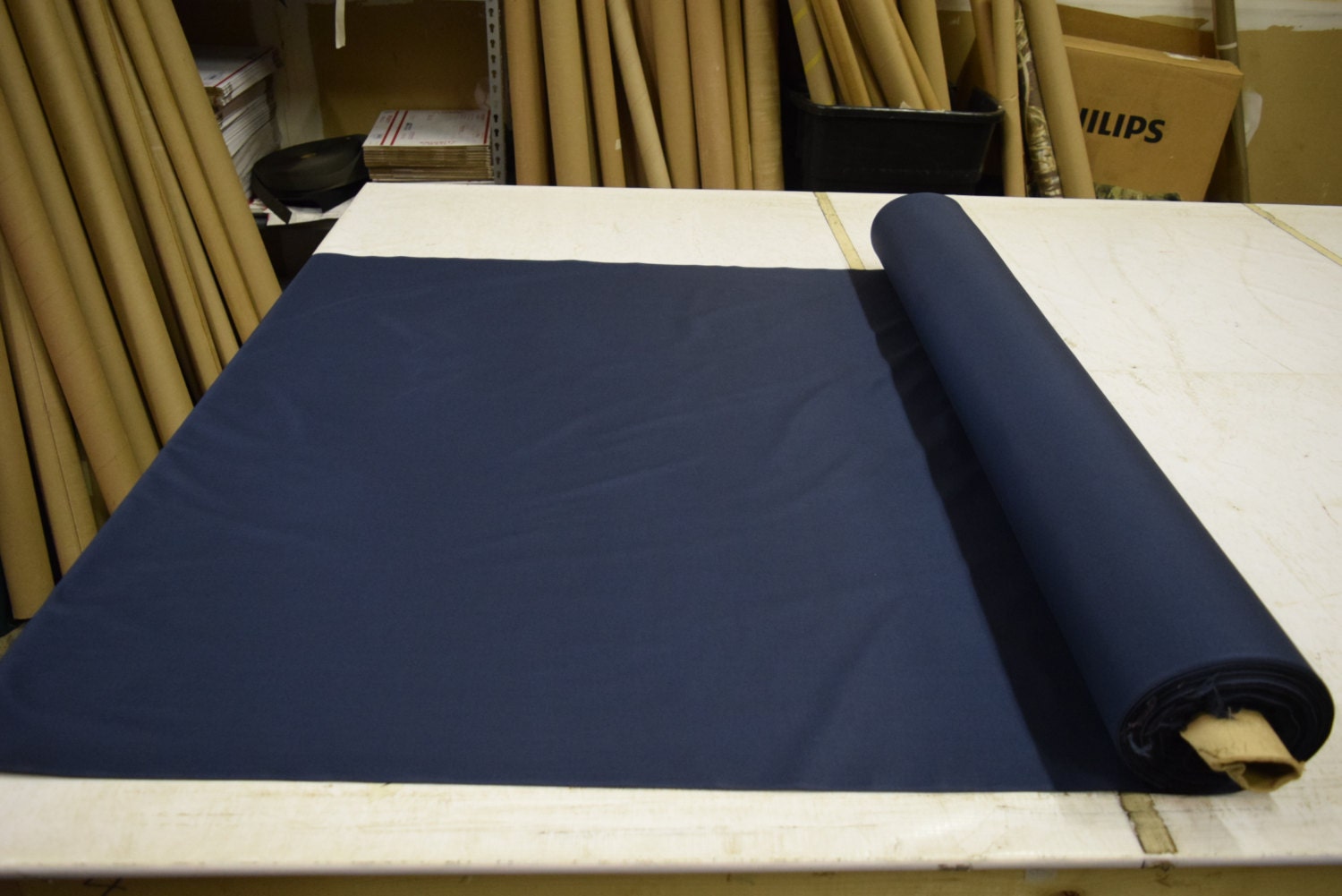 Navy blue cotton poly broadcloth 4 oz face mask apparel fabric Etsy