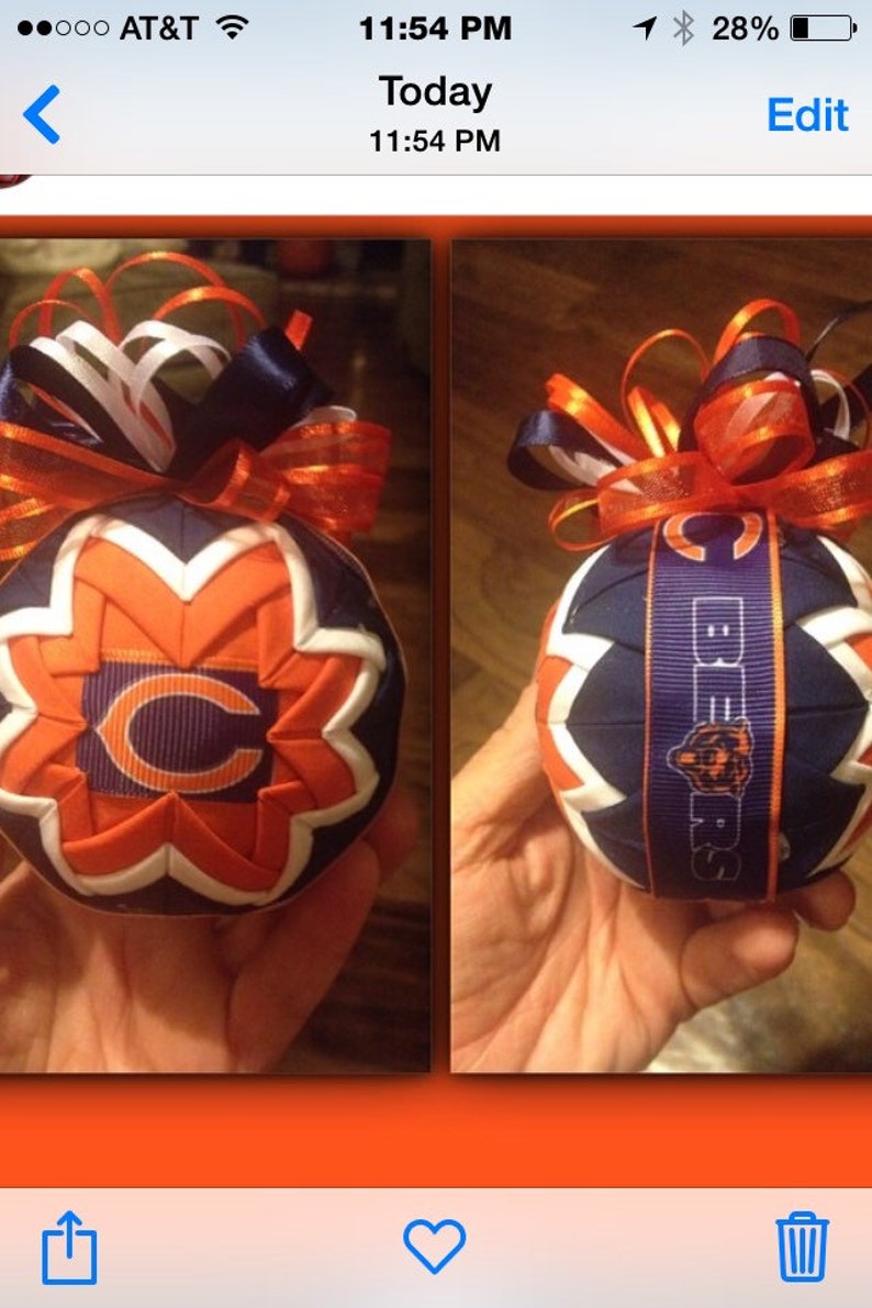 Chicago Bears Ornament Etsy