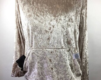 50% OFF SALE Limited Edition CHAMPAGNE Crushed Celvet Pullover (Mediun)